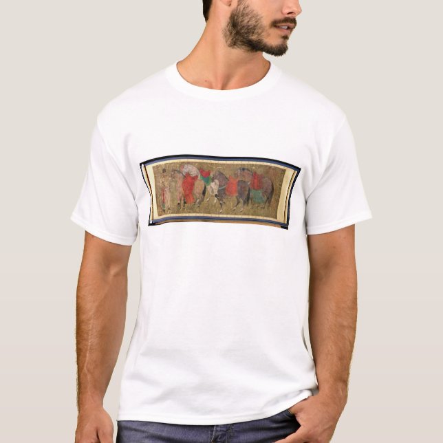 T-shirt Un marié avec des chevaux (Devant)