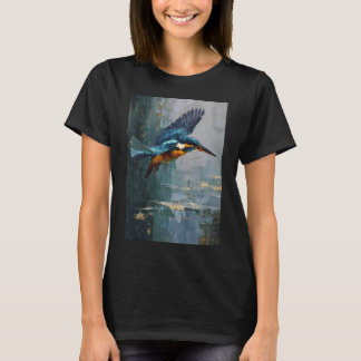 T-shirt Un martin-pêcheur plongeant près de l'eau, Oiseaux