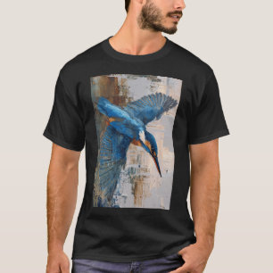 T-shirt Un martin-pêcheur volant au-dessus de l'eau, Oisea