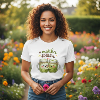 T-shirt Un Matcha Fait au Ciel Mignon Drôle Pun