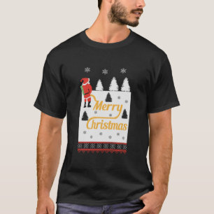 T-shirt Un mauvais pull de Noël, Père Noël en pleine neige