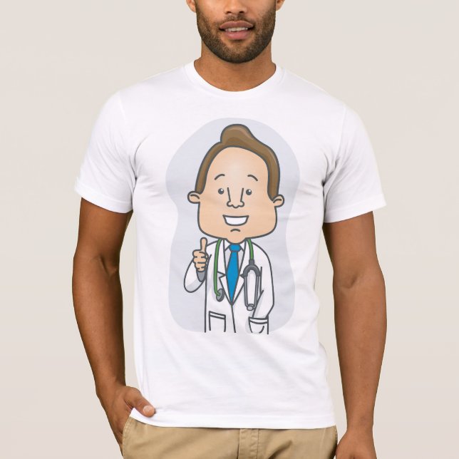 T-shirt Un médecin souriant qui donne des pouces avec du s (Devant)