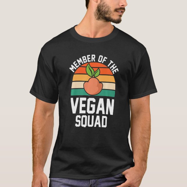 T-shirt Un Membre De L'Équipe Végétarienne Mange Des Plant (Devant)