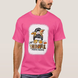 T-shirt Un Merci Assistant Médicale Messy Bun Fall Thankfu