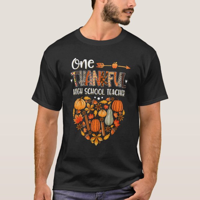 T-shirt Un Merci Enseignant Lycéen Automne Merci (Devant)