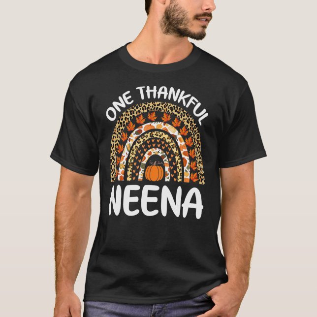 T-shirt Un Merci Neena Thanksgiving Rainbow Leopard Fa (Devant)