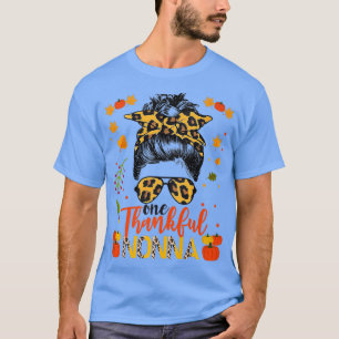 T-shirt Un Merci Nonna Grand-Mère Leopard Messy Automne