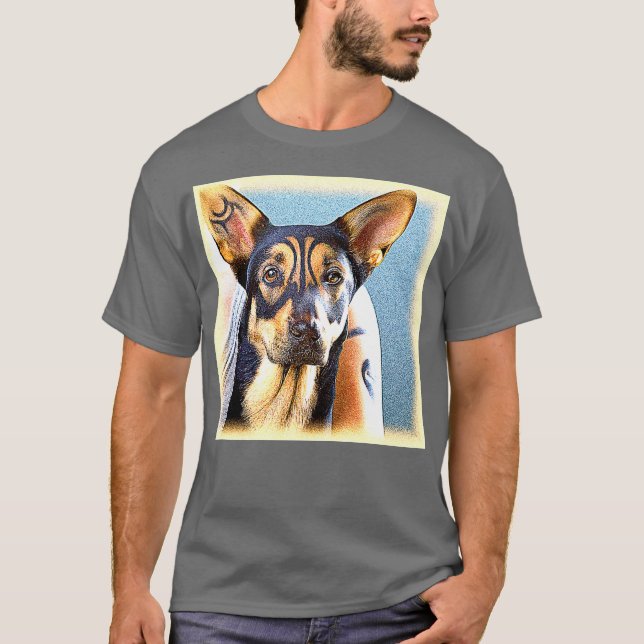 T-shirt "Un mignon chien" jolie photo. Commandez dès maint (Devant)