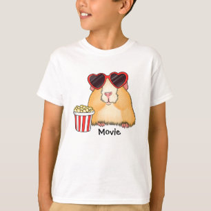 T-shirt Un mignon hamster. fan de cinéma. Amoureux du hams