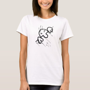 T-shirt Un mignon homme en caricature qui regarde au-dessu