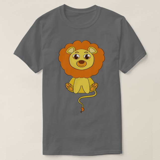 T-shirt Un mignon petit lion (Design devant)
