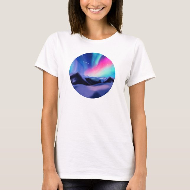 T-shirt Un million de rêves - L'Aurora boréale (Devant)