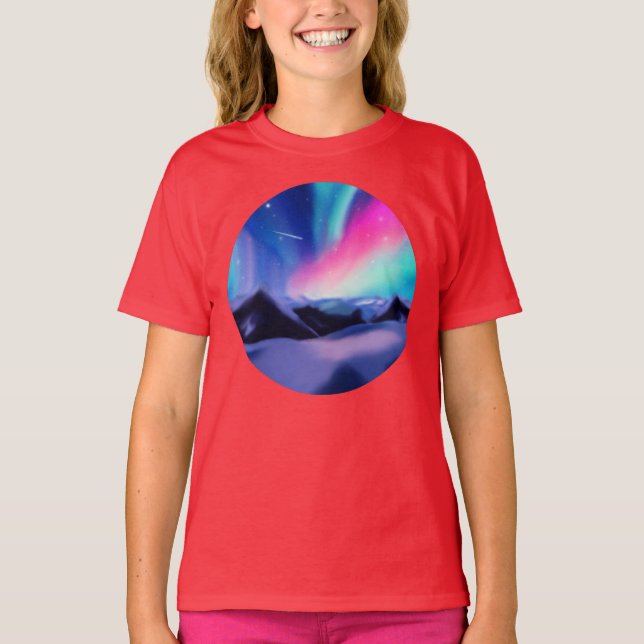 T-shirt Un million de rêves - L'Aurora boréale (Devant)