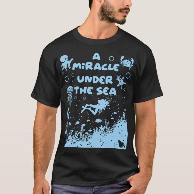T-shirt Un miracle sous la mer Png. (Devant)