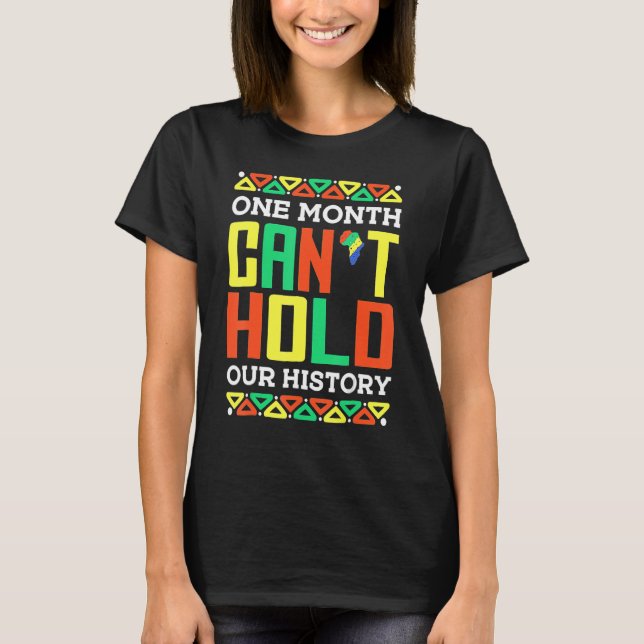 T-shirt Un mois ne peut pas tenir notre histoire African P (Devant)
