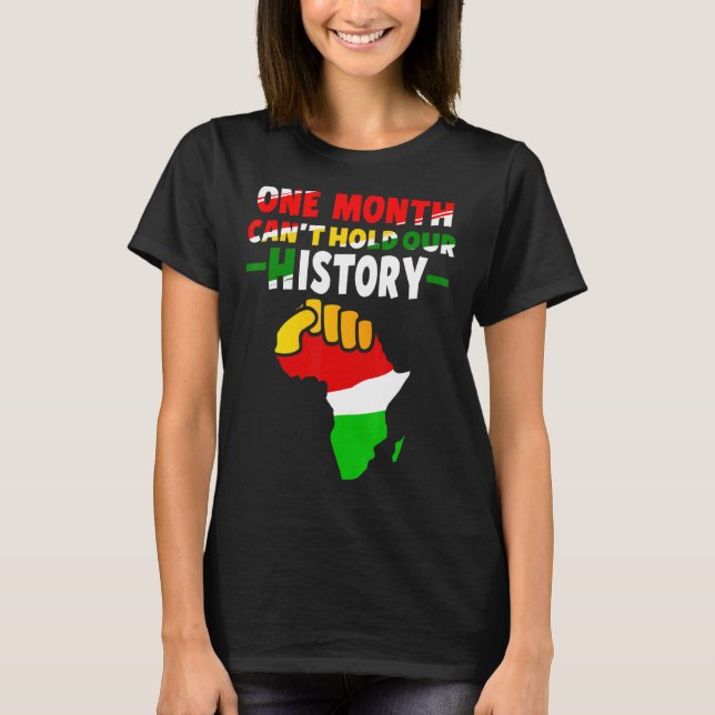 T-shirt Un Mois Peut Tenir Notre Histoire Carte Afrique (Devant)