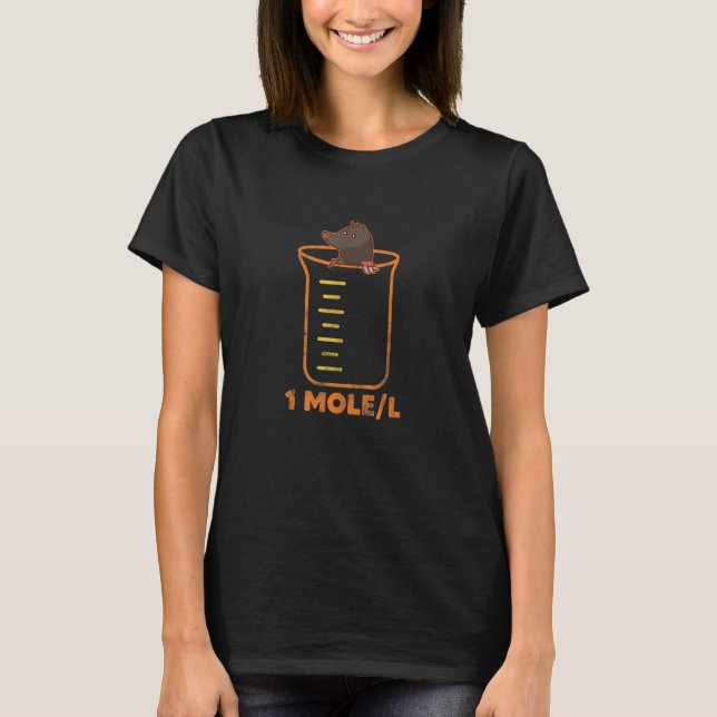 T-shirt Un Mole par litre Chimie Science Da d'Avogadro (Devant)