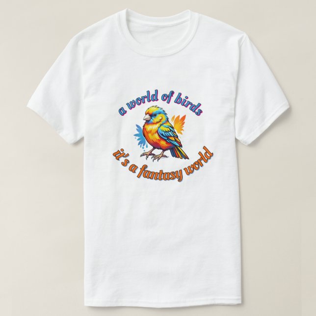 T-SHIRT " UN MONDE D'OISEAUX " (Design devant)