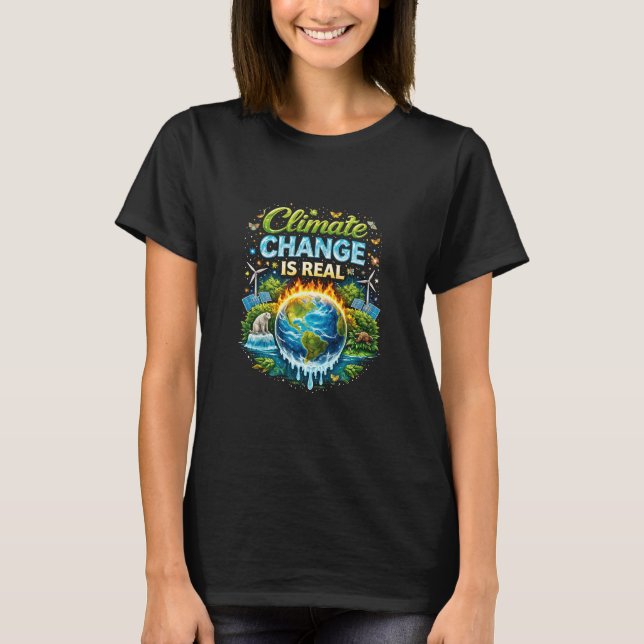 T-shirt Un monde qui se réchauffe (Devant)