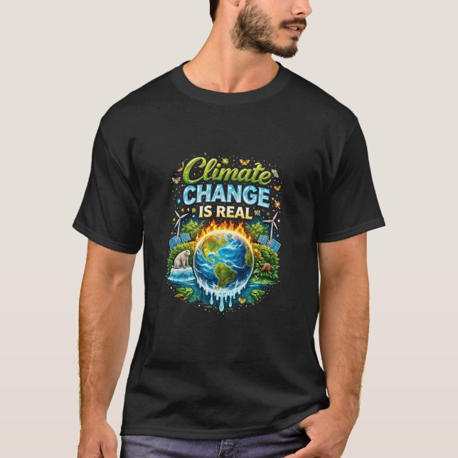 T-shirt Un monde qui se réchauffe (Devant)