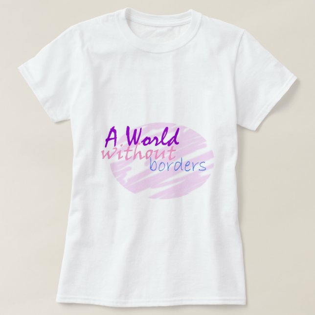 T-shirt Un monde sans frontières (Design devant)