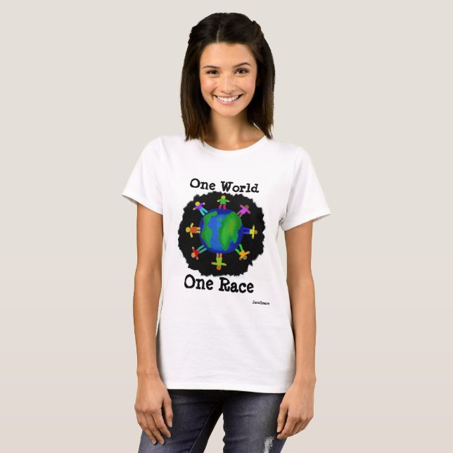 T-shirt Un monde, une course (Devant entier)