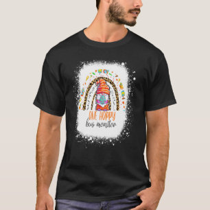T-shirt Un moniteur de bus Hoppy Leopard de Pâques Rainbow