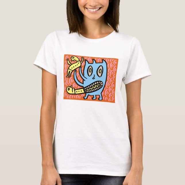 T-shirt Un monstre heureux de Mars (Devant)