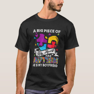 T-shirt Un Morceau De Mon Coeur A L'Autisme Mon Petit Ami