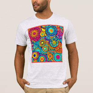 T-shirt Un Motif dynamique : un kaléidoscope de design col
