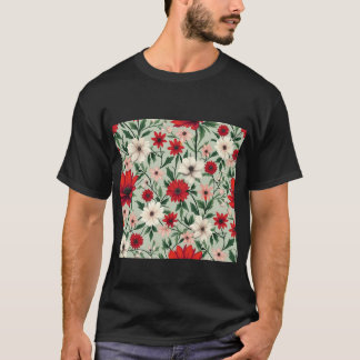 T-shirt un motif fleuri aux couleurs vives