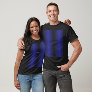 T-shirt Un motif géométrique bleu complexe avec symétrie