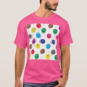 T-shirt Un Motif Multicolore De Basketballs Emojis - Baske