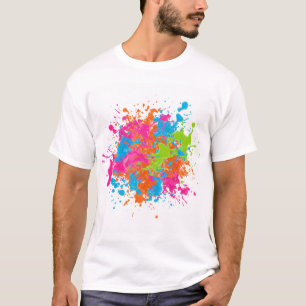 T-shirt Un Neon Vibrant Splash Art Abstrait