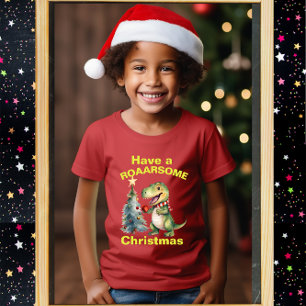T-shirt Un Noël grandiose, un tee-shirt Dinasaur pour enfa