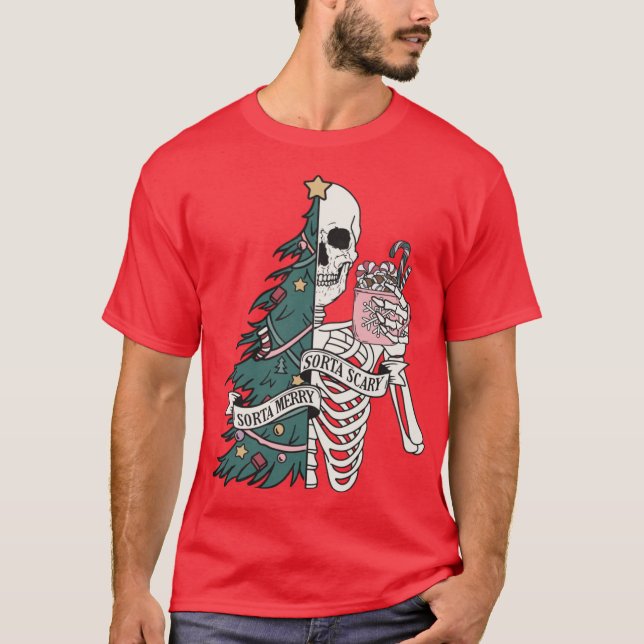 T-shirt Un Noël plutôt effrayant plutôt joyeux (Devant)