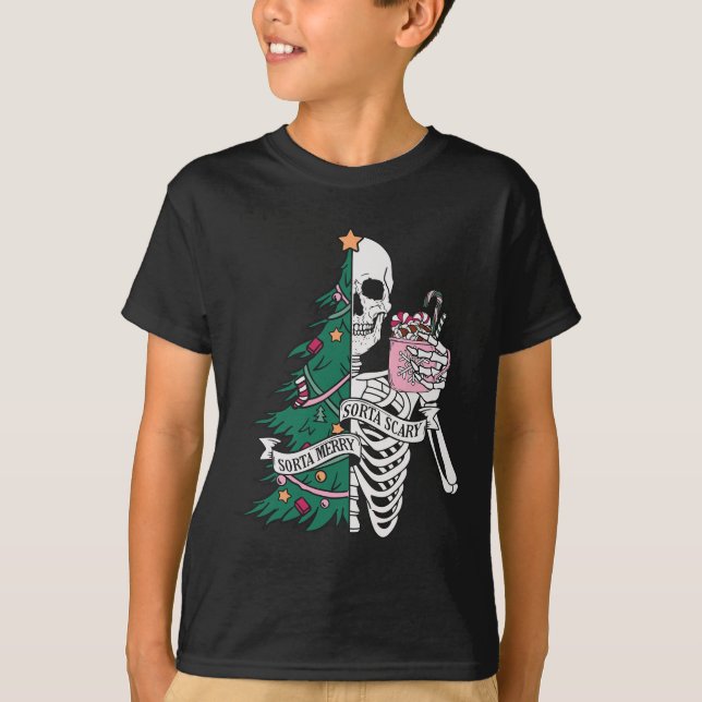 T-shirt Un Noël plutôt effrayant plutôt joyeux  (Devant)
