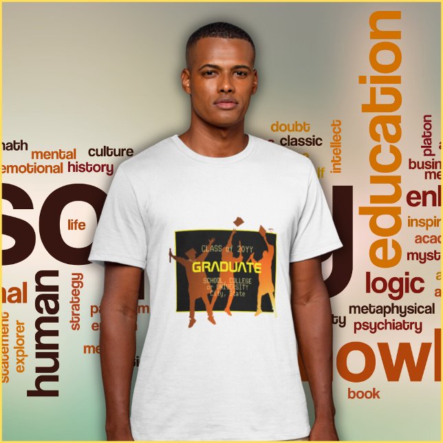 T-shirt Un noir élégant diplômé en technologie moderne (Créateur téléchargé)