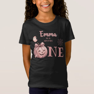 T-Shirt Un nom personnalisé est un Spooky One Cute Pinkowe