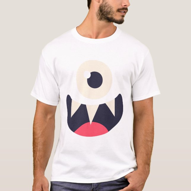 T-shirt Un Oeil Monster Idées Costume Facile Halloween Gra (Devant)