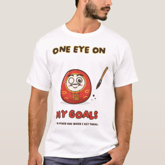 T-shirt Un œil sur mes objectifs Daruma Vœu de mise en pla