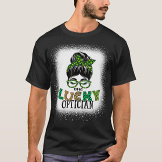 T-shirt Un Opticien Lucky Bleached Messy Bun St patrick