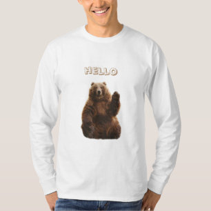 T-shirt Un ours Brun dit bonjour