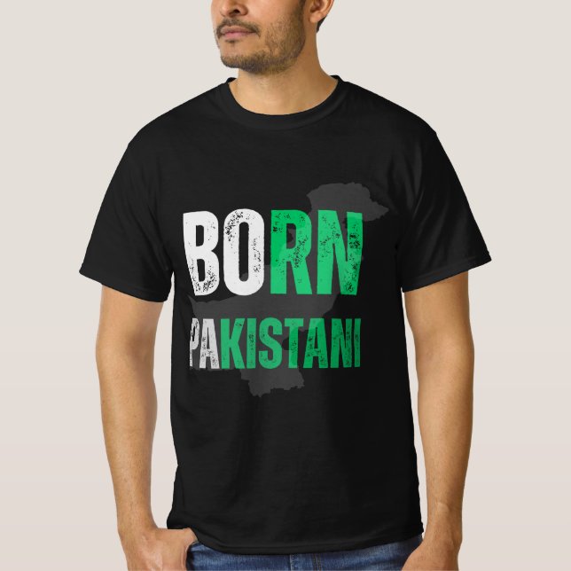 T-shirt Un Pakistanais né pour représenter (Devant)
