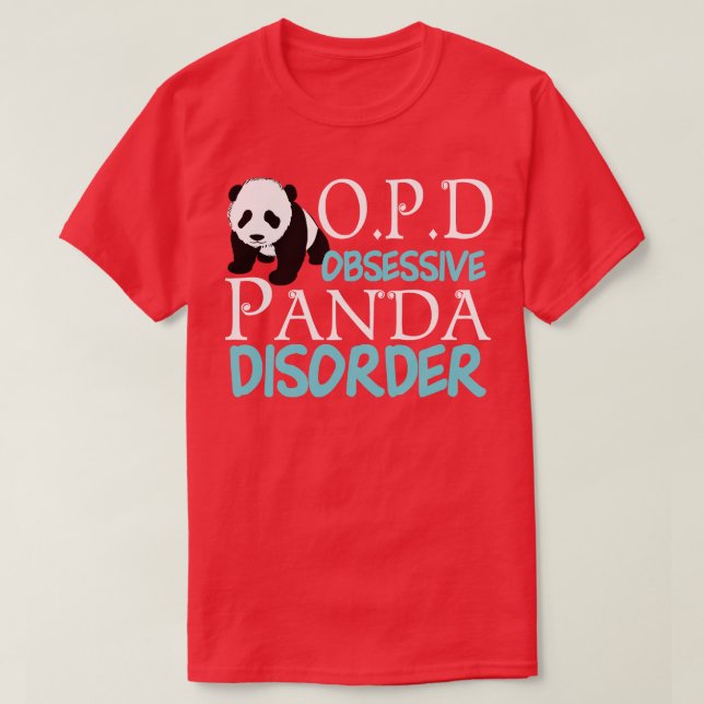 T-shirt Un Panda Obsessif Mal Trouble (Design devant)