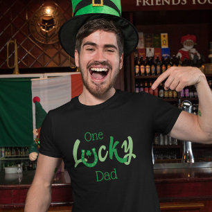 T-shirt Un papa chanceux   Personnalisable St Patrick's Da