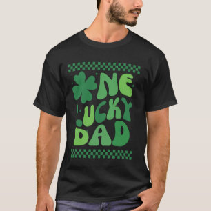 T-shirt Un papa chanceux, tenue assortie de famille groovy