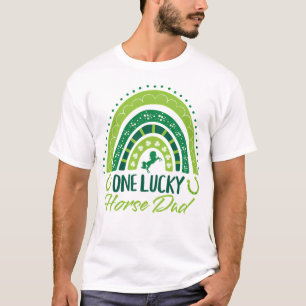 T-shirt Un papa de cheval chanceux Saint-Patrick équitatio
