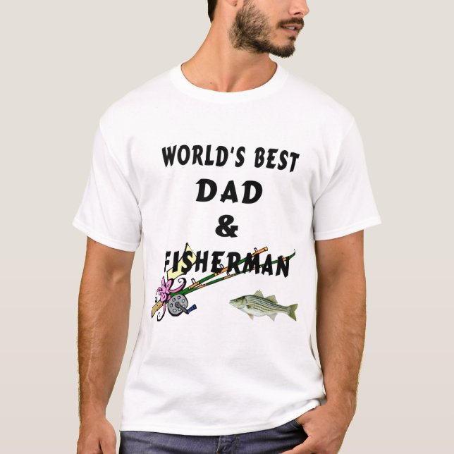 T-shirt Un papa et une pêche (Devant)