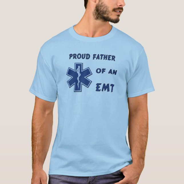 T-shirt Un papa fier d'un EMT (Devant)